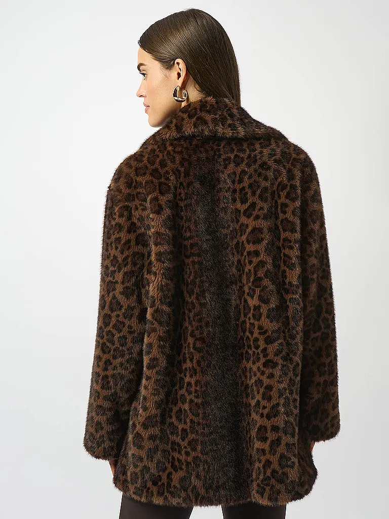 JOSEPH RIBKOFF | Mantel in Felloptik | Schwarz