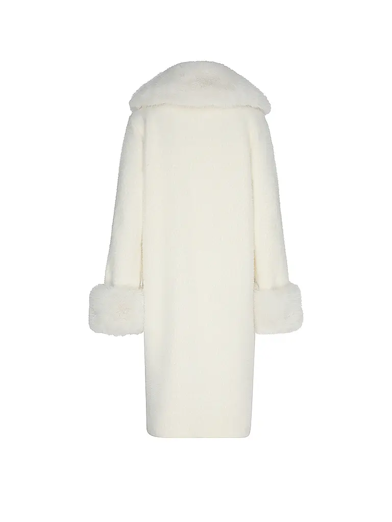 JOSEPH RIBKOFF | Mantel in Felloptik | creme