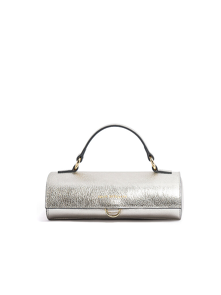 JULIA SKERGETH Ledertasche - Flache Hänkeltasche silber