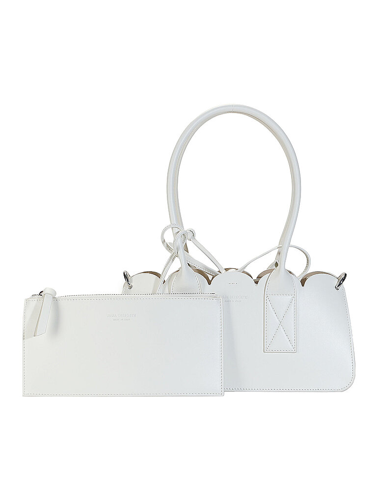 JULIA SKERGETH Ledertasche - Henkeltasche TAKEAWAY BAG TULIP  weiss