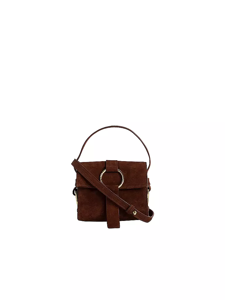 JULIA SKERGETH | Ledertasche - Mini Bag ULTRA MINI BAG SUEDE | braun