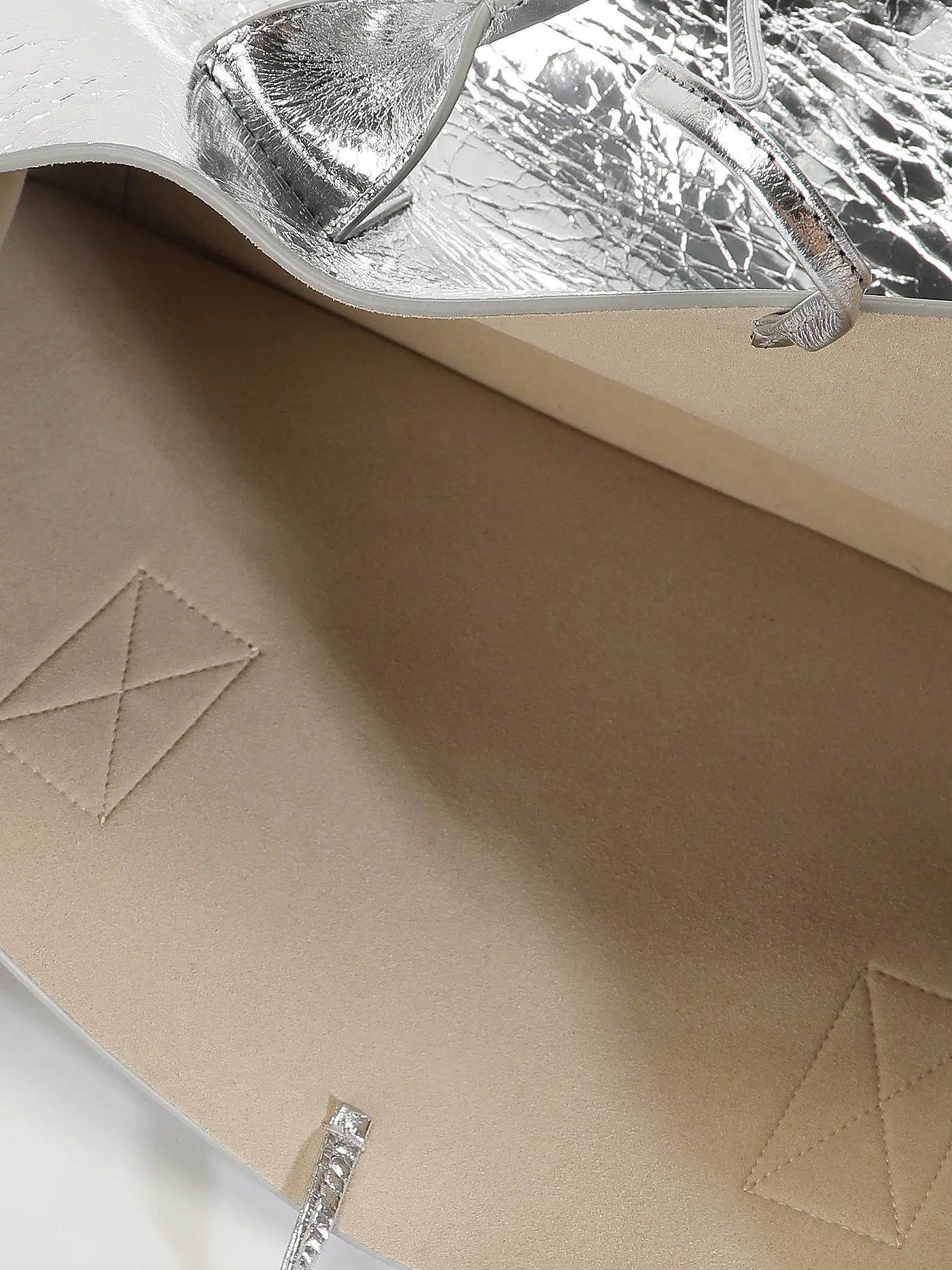 JULIA SKERGETH | Ledertasche - Shopper Large | silber