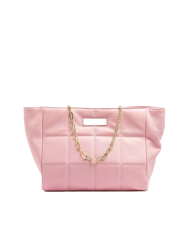 JULIA SKERGETH | Ledertasche - Shopper QUILTET BAG SOFT | rosa