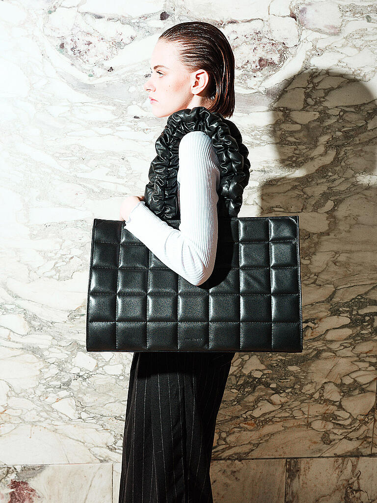 JULIA SKERGETH | Ledertasche - Shopper The Quilted Bag L | schwarz