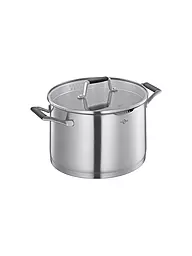 KÜCHENPROFI | Kochtopf  24cm/6,7l BOLOGNA Edelstahl/Schwarz | silber