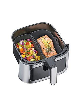 KÜCHENPROFI | Korbeinsatz 1/2 zu Heißluftfritteuse IMPULS 2 Stk. 1,4l Sil.Schwarz