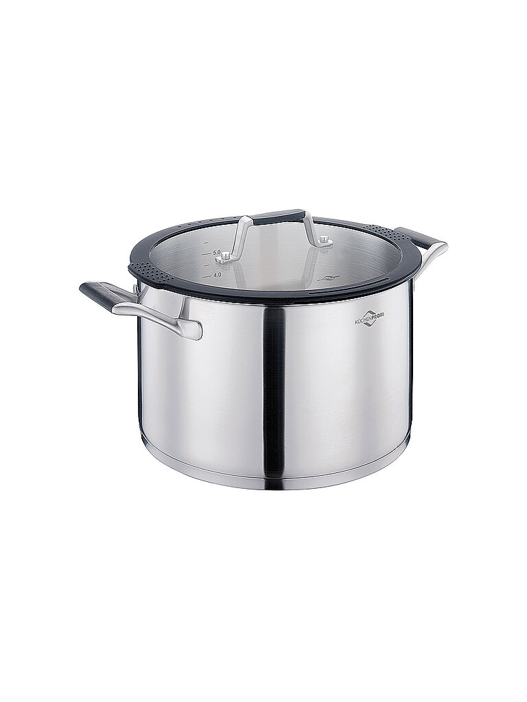 KÜCHENPROFI Kochtopf COMO 24cm/6,5l Edelstahl silber baby