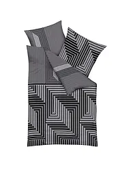 KAEPPEL | Flanell Bettwäsche 70x90cm/140x200cm ESCAPE Gold | Schwarz