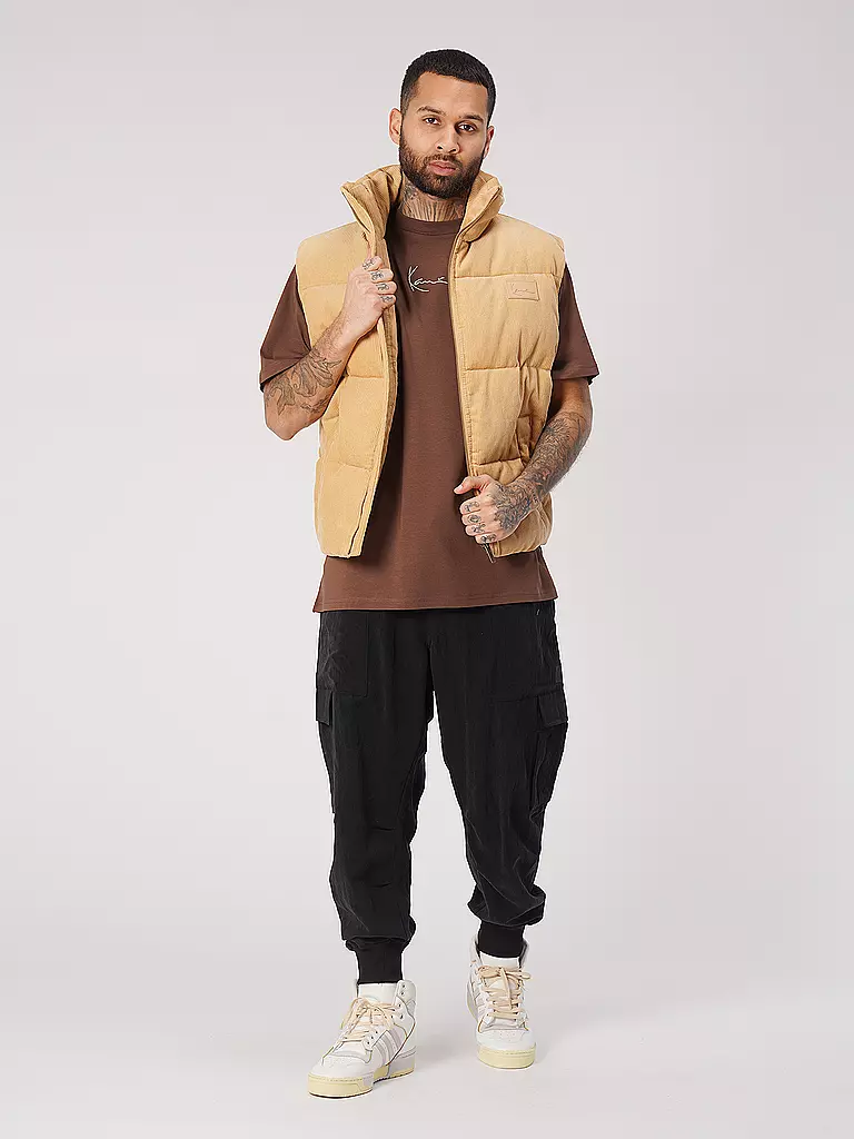 KARL KANI | Cord Steppgilet | beige