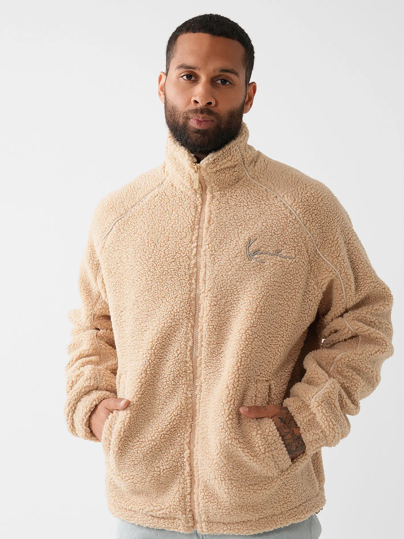KARL KANI | Fleecejacke  | beige