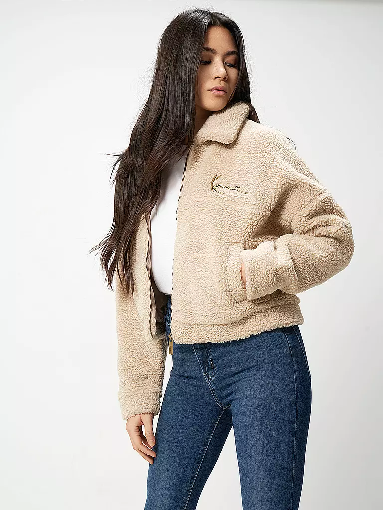 KARL KANI | Jacke in Felloptik | creme