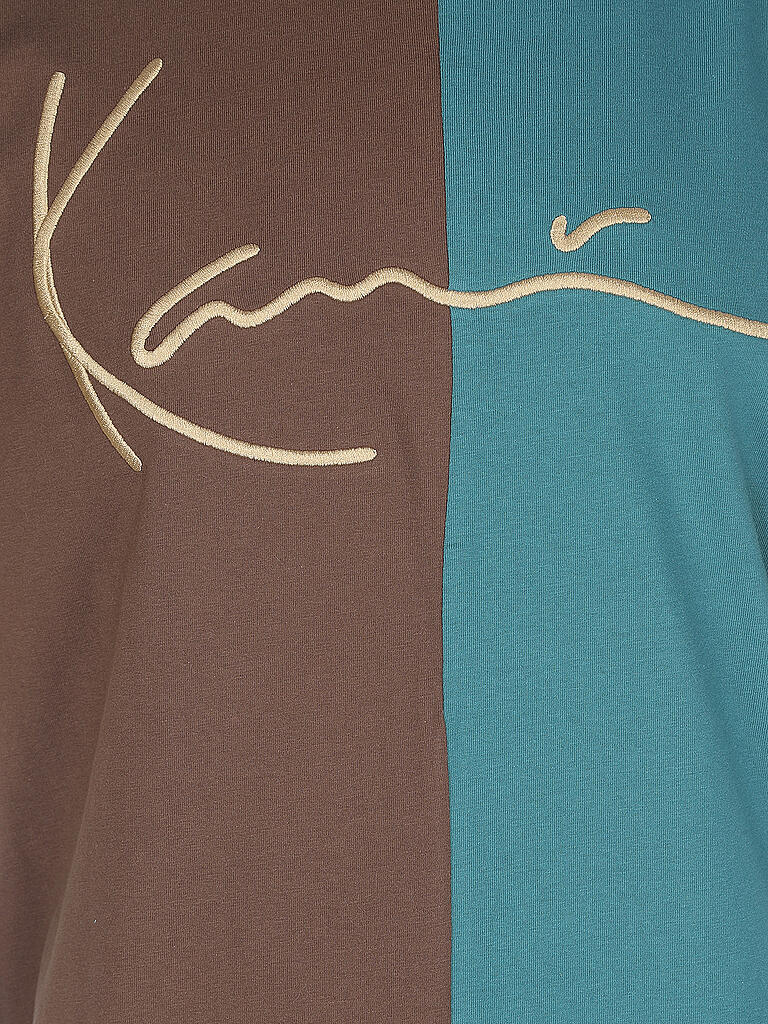 KARL KANI | T-Shirt SIGNATURE BLOCK | braun