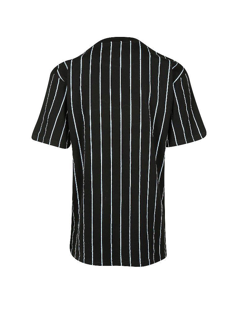 KARL KANI | T-Shirt Signature Pinstripe | schwarz