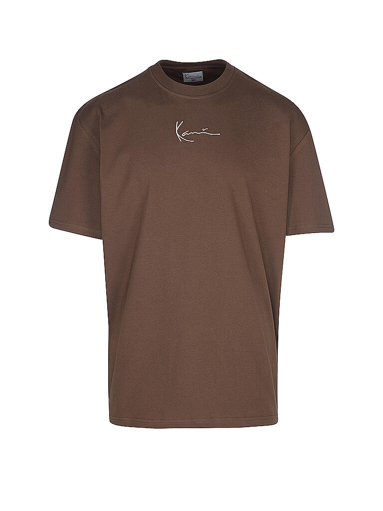 KARL KANI | T-Shirt SMALL SIGNATURE | braun