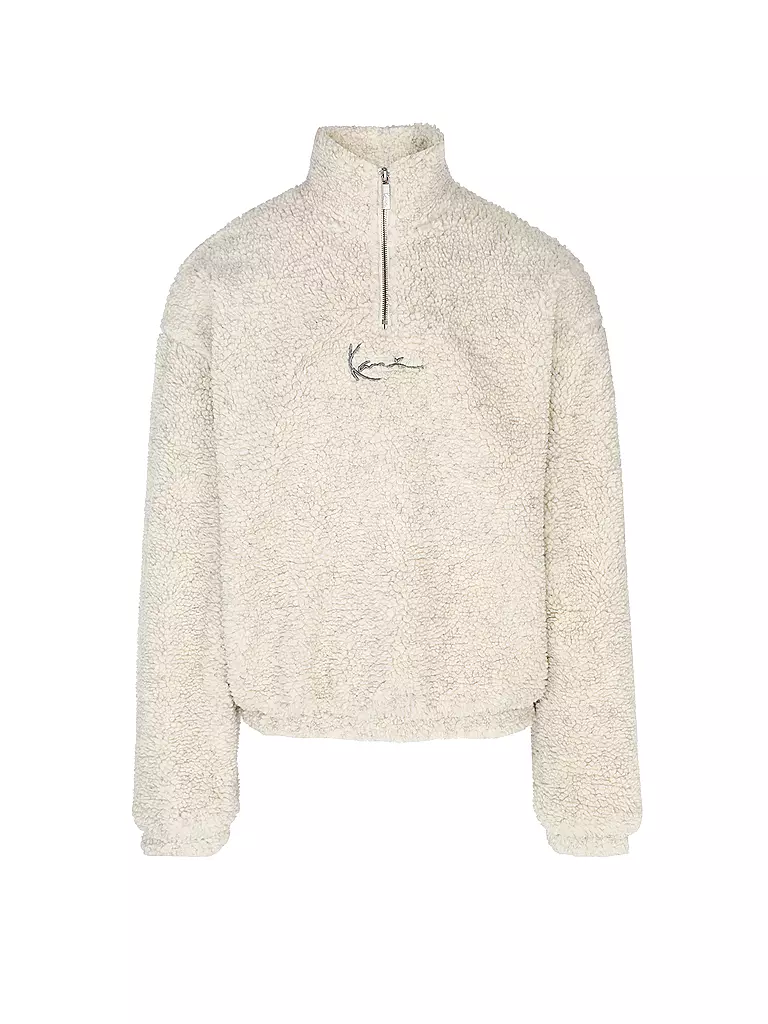 KARL KANI | Troyer Sweater in Felloptik  | creme