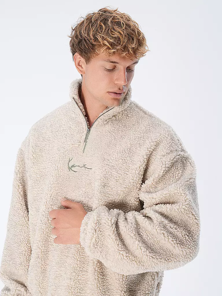 KARL KANI | Troyer Sweater in Felloptik  | creme