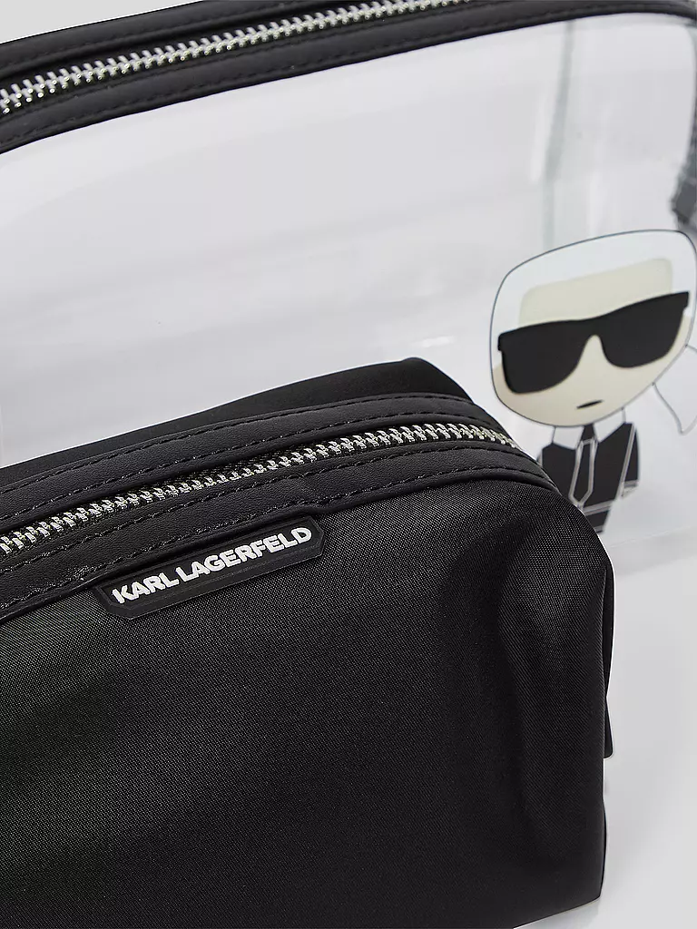 KARL LAGERFELD | Make Up Bag 2 in 1 K/IKONIK  | schwarz
