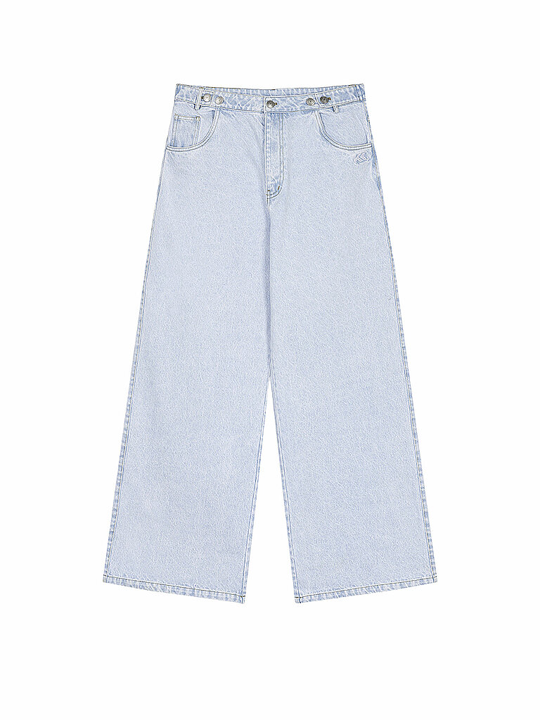 KARO KAUER Jeans Wide Fit hellblau | XL