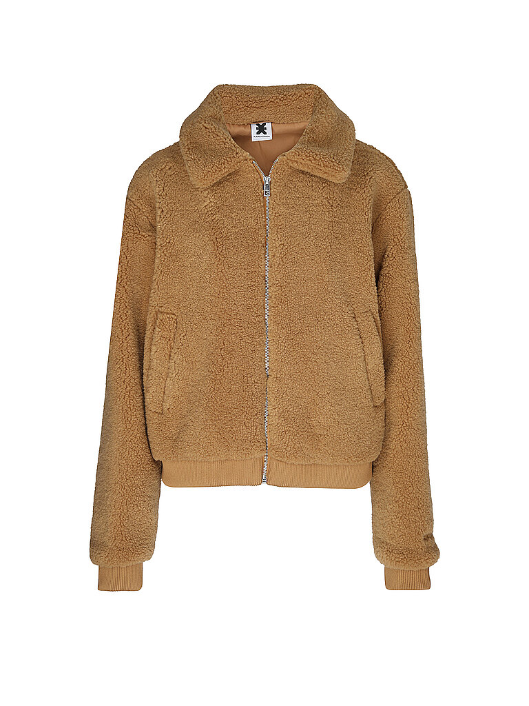 KARO KAUER Teddyfell Jacke braun | XS