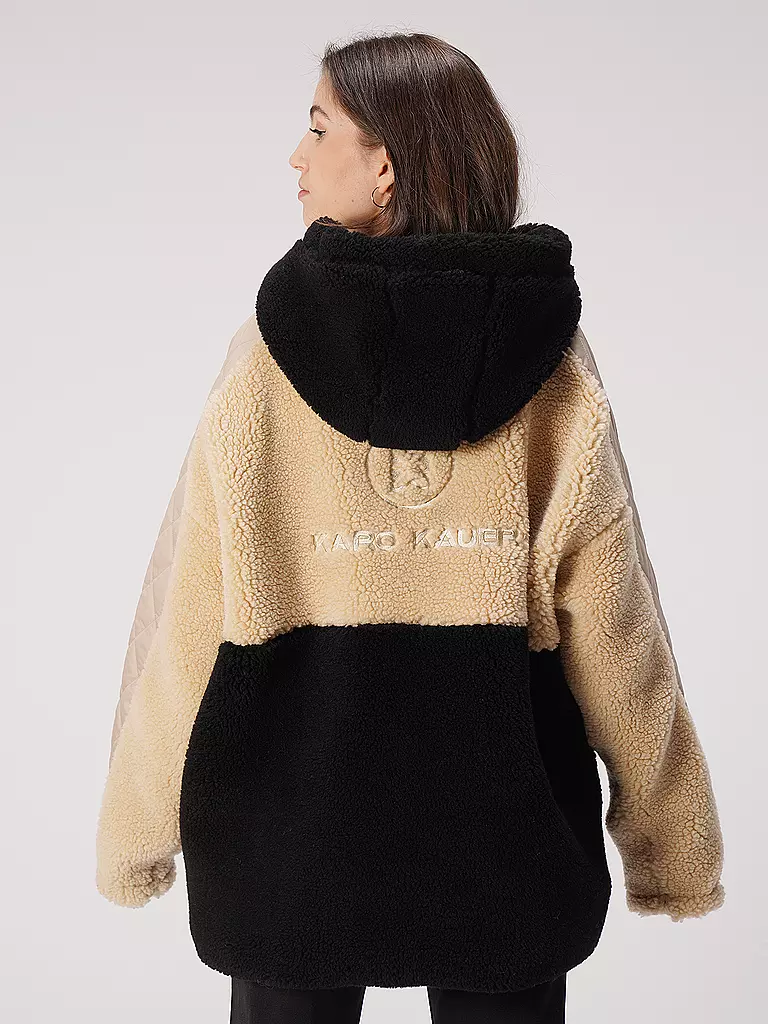 KARO KAUER | Jacke in Felloptik  | schwarz