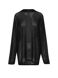 KARO KAUER | Langarmshirt MESH SPARKLE | Schwarz