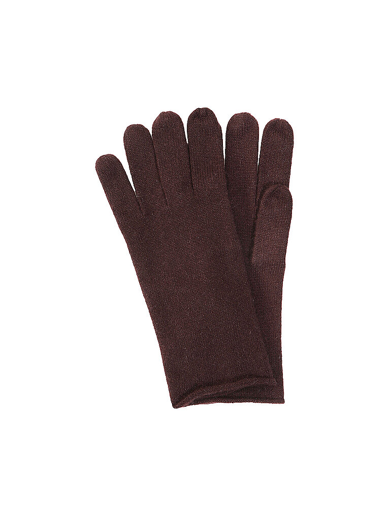 Kaschmirhandschuhe dunkelrot damen