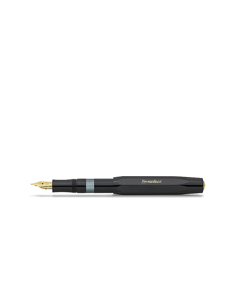 KAWECO Füllhalter Piston Sport Classic Black/Gold B schwarz