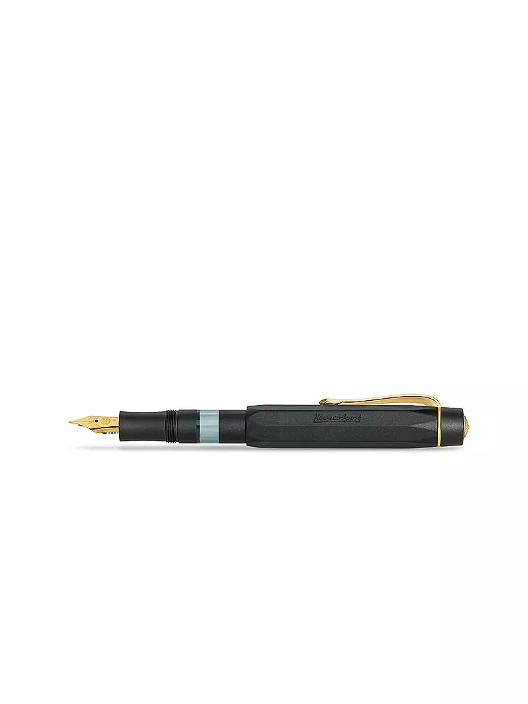 KAWECO | Füllhalter Pioston Sport Al Black/Gold M | schwarz