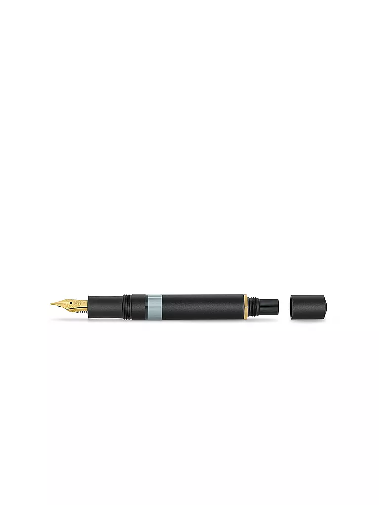 KAWECO | Füllhalter Pioston Sport Al Black/Gold M | schwarz