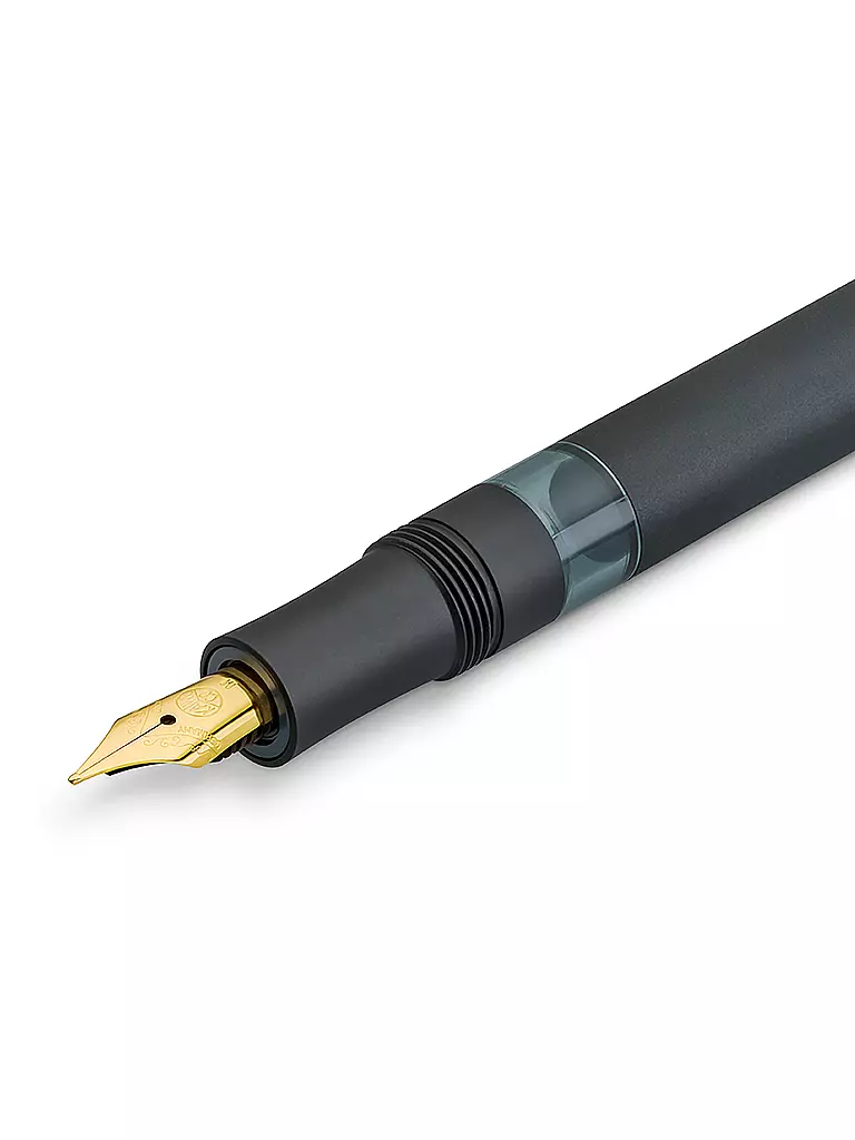 KAWECO | Füllhalter Pioston Sport Al Black/Gold M | schwarz
