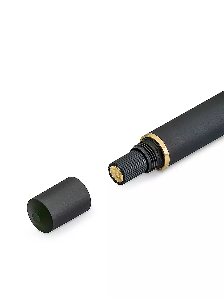 KAWECO | Füllhalter Pioston Sport Al Black/Gold M | schwarz