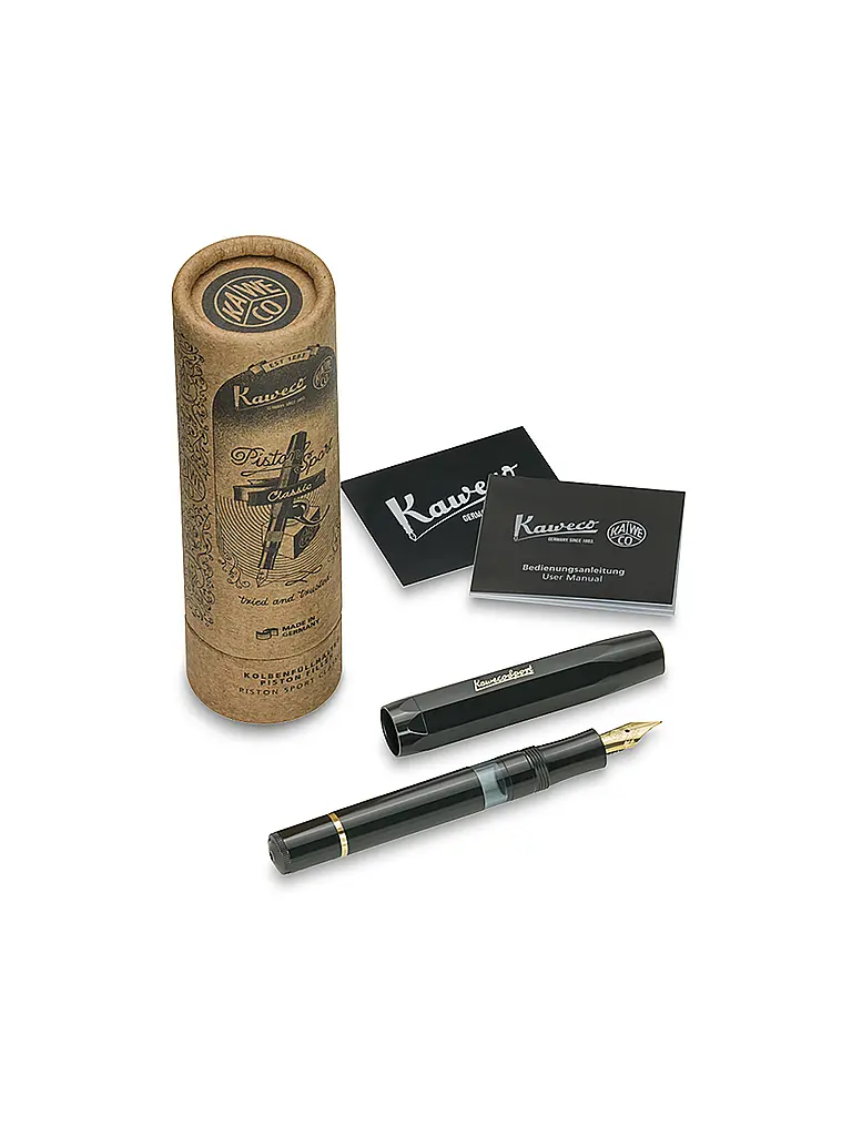 KAWECO | Füllhalter PISTON SPORT CLASSIC Black Gold | 