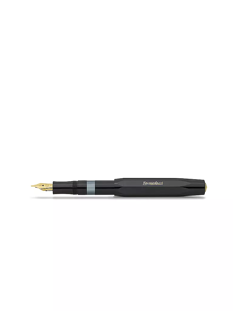 KAWECO | Füllhalter Piston Sport Classic Black/Gold F | schwarz