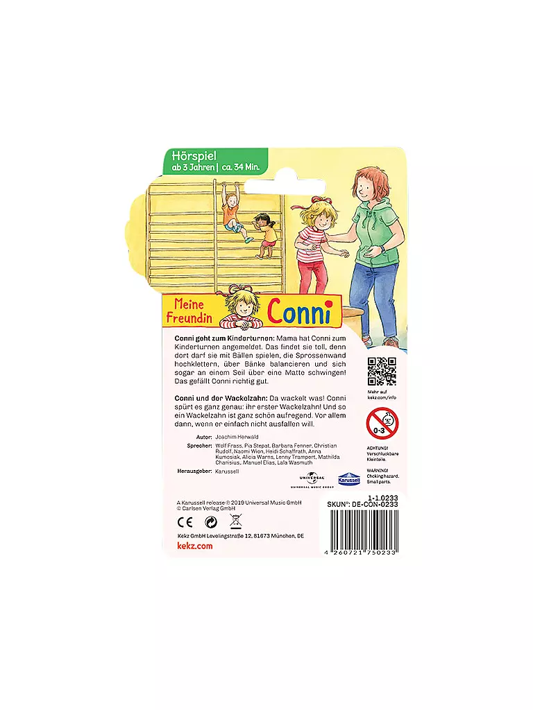 KEKZ | Audiochip - Conni - Conni geht zum Kinderturnen - Conni und der Wackelzahn  | keine Farbe