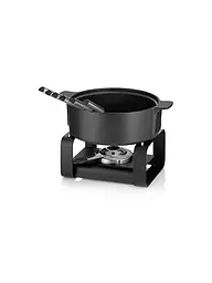 KELA | Käsefondue-Set 9tlg. ROMAN Keramik Schwarz | schwarz