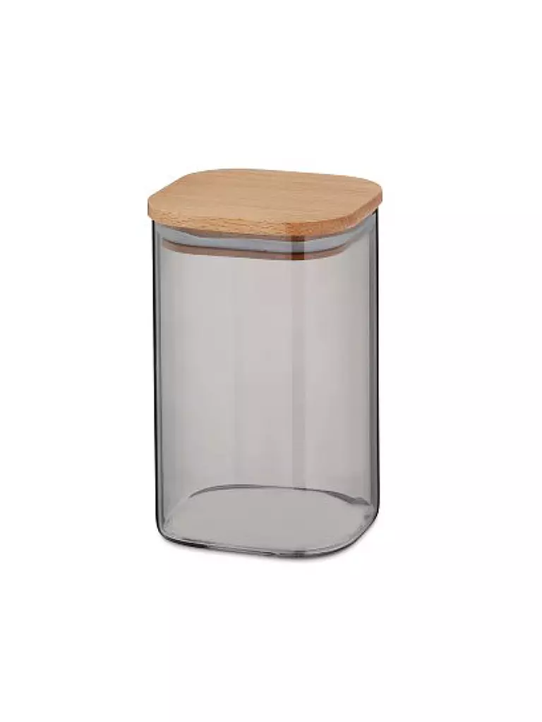 KELA | Vorratsdose 1,1l  NEA Glas/Buche | grau