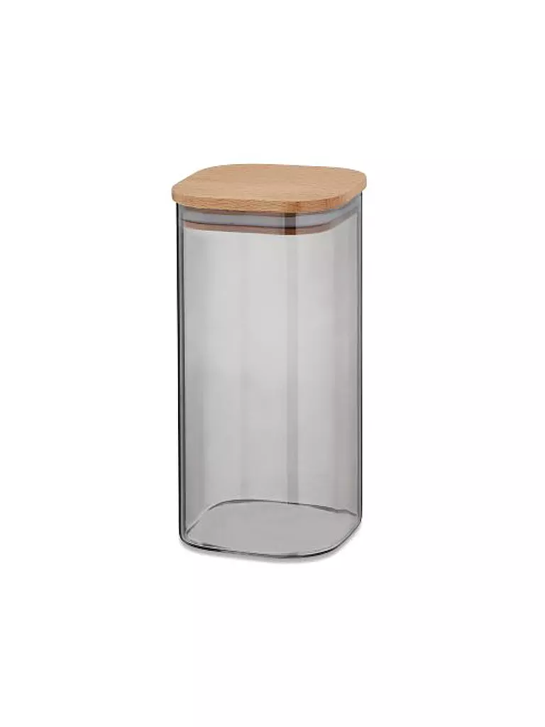 KELA | Vorratsdose 1,5l  NEA Glas/Buche | grau