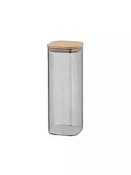 KELA | Vorratsdose 2l  NEA Glas/Buche | grau