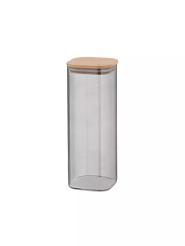 KELA | Vorratsdose 2l  NEA Glas/Buche | grau