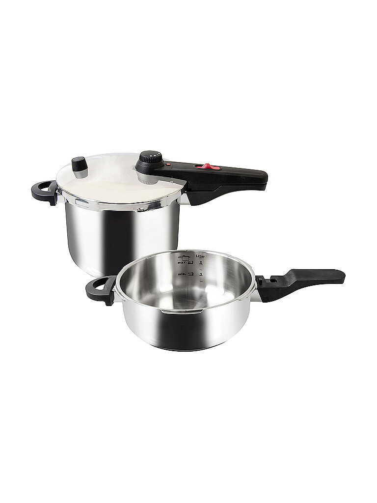 Schnellkochtopf Set Alfa 22cm 6l INDUKTION silber baby