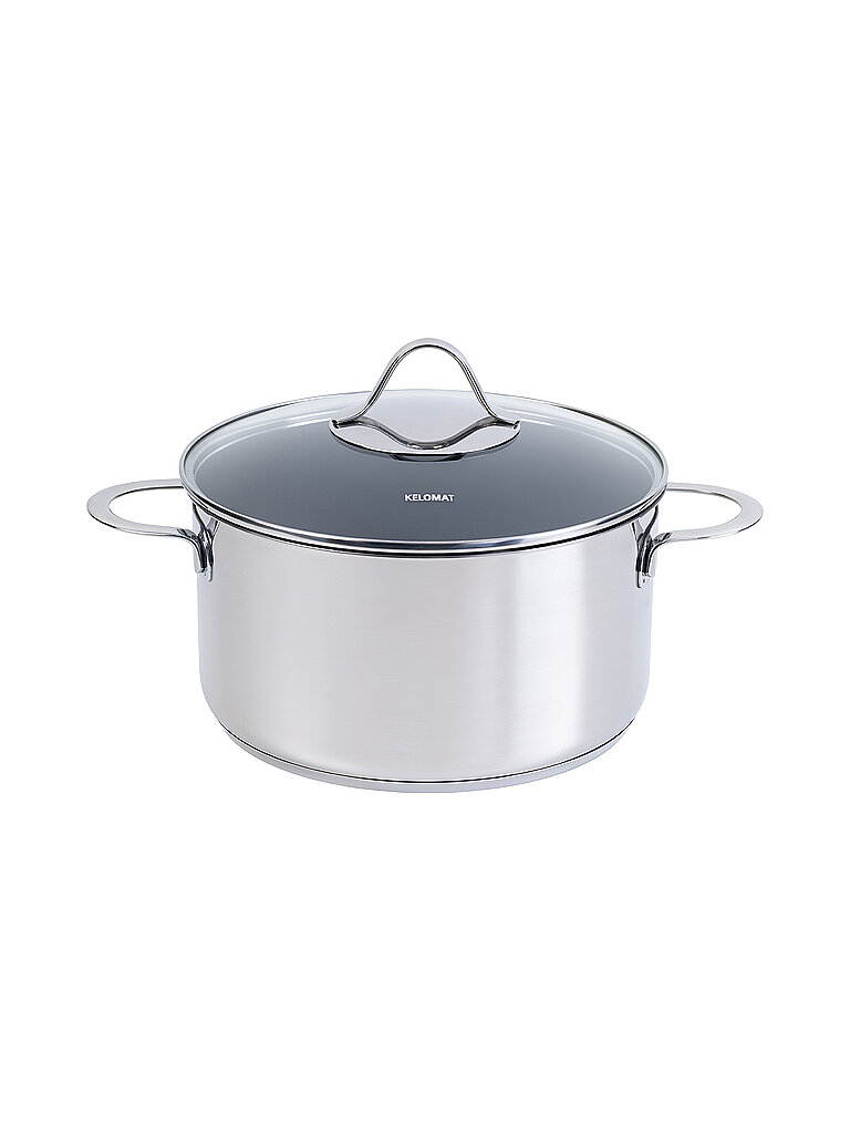 Fleischtopf 24cm / 5,7l Perfekt Edelstahl Antihaft silber baby