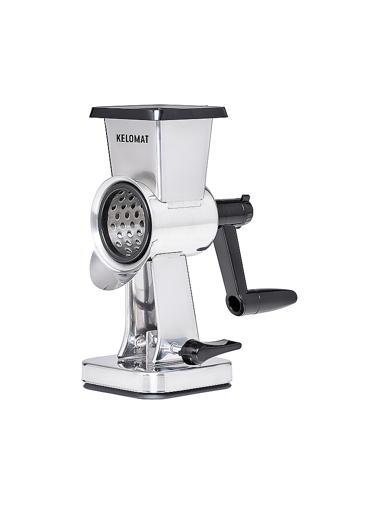KELOMAT Rallador de nueces y verduras de acero inoxidable con 3 tambores plata