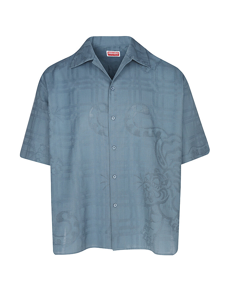 KENZO Hemd BAMBOO TIGER HAWAIIAN  hellblau | M