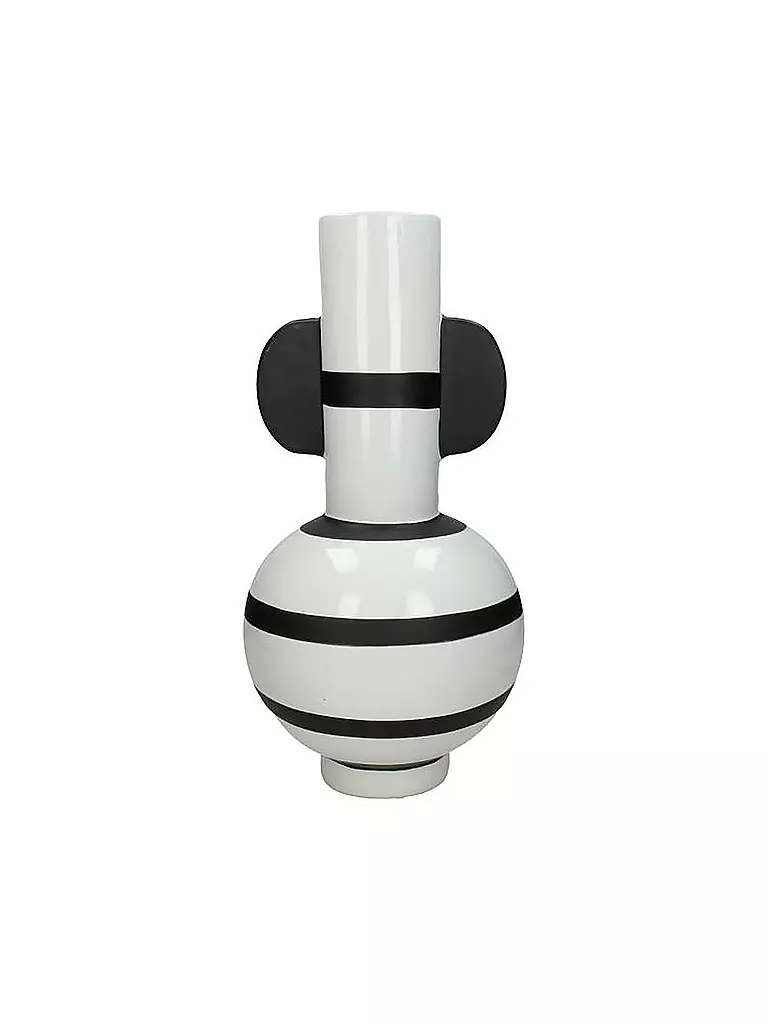 KERSTEN | Vase "Stripes Fine Earthenware" 42,2cm | weiss