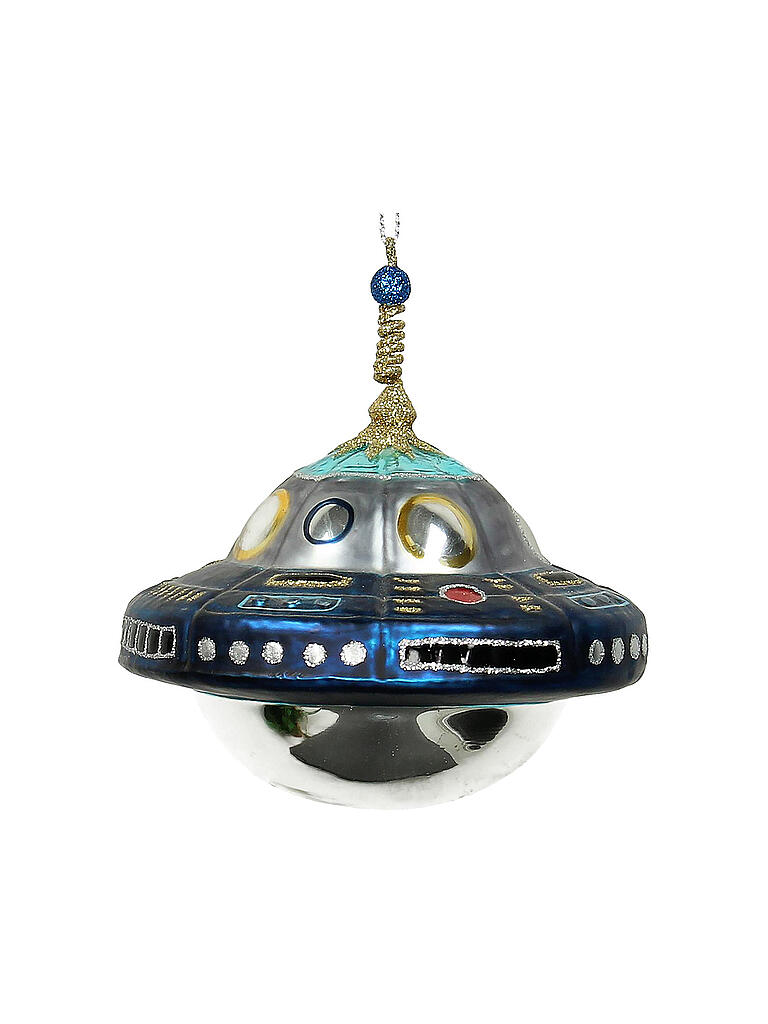 KERSTEN | Weihnachtsschmuck  Ufo 11,5cm | blau
