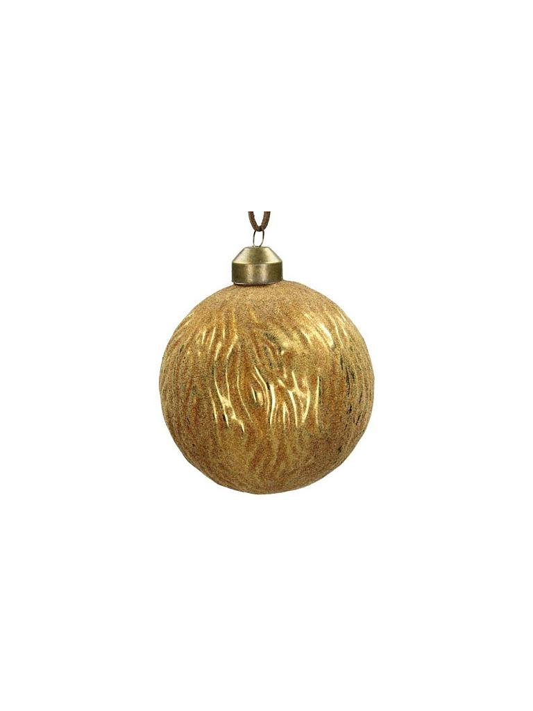KERSTEN | Weihnachtsschmuck Kugel Velvet Glass 8cm | gold