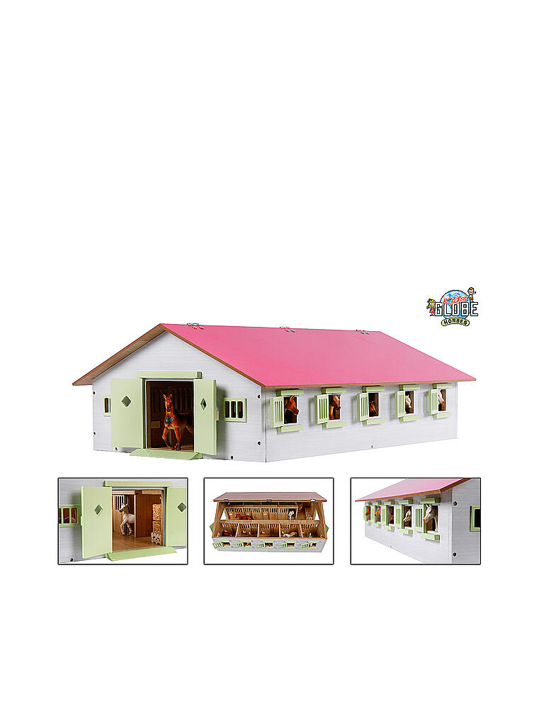 KIDS GLOBE | Pferdestall mit 9 Boxen | bunt