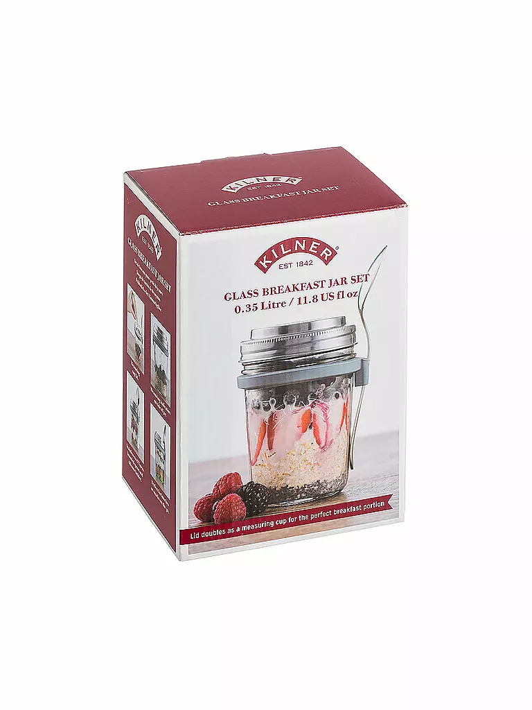 KILNER | Breakfast to go jar 350ml | transparent