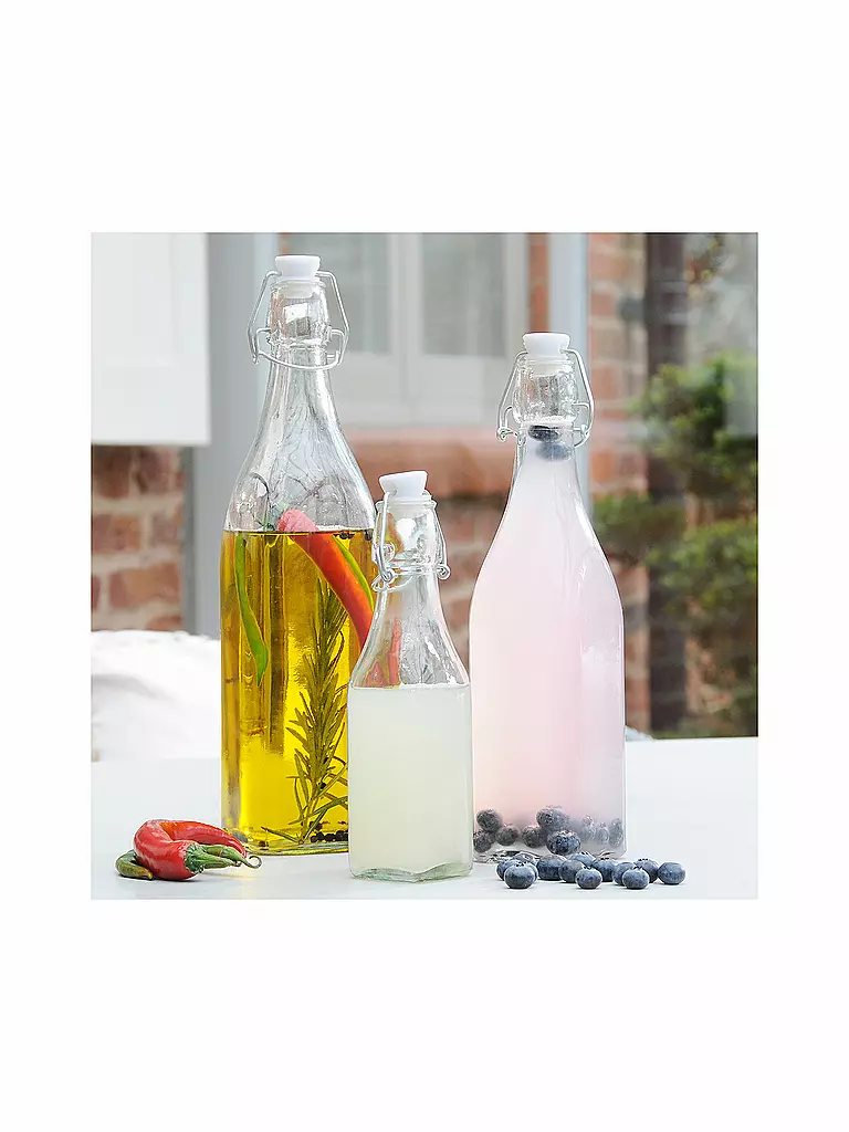 KILNER | Drahtbügelflasche 550ml | silber