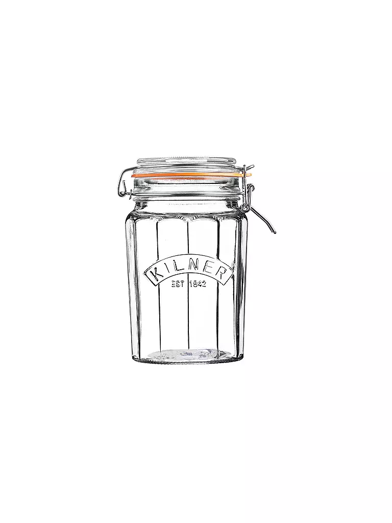 KILNER | Drahtbügelglas Kilner facettiert 950ml | transparent